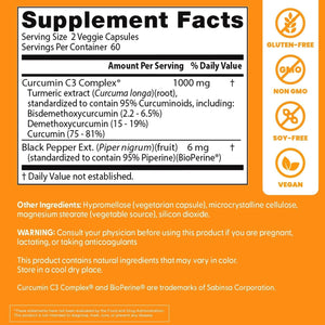 Doctor'S Best DRB-00107 High Absorption Curcumin from Turmeric Root with C3 Complex & Bioperine 500Mg (120 Capsules)