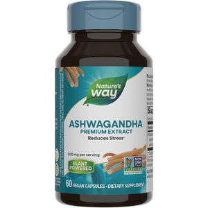 Nature'S Way Ashwagandha, Reduces Stress*, Premium Extract, 60 Capsules