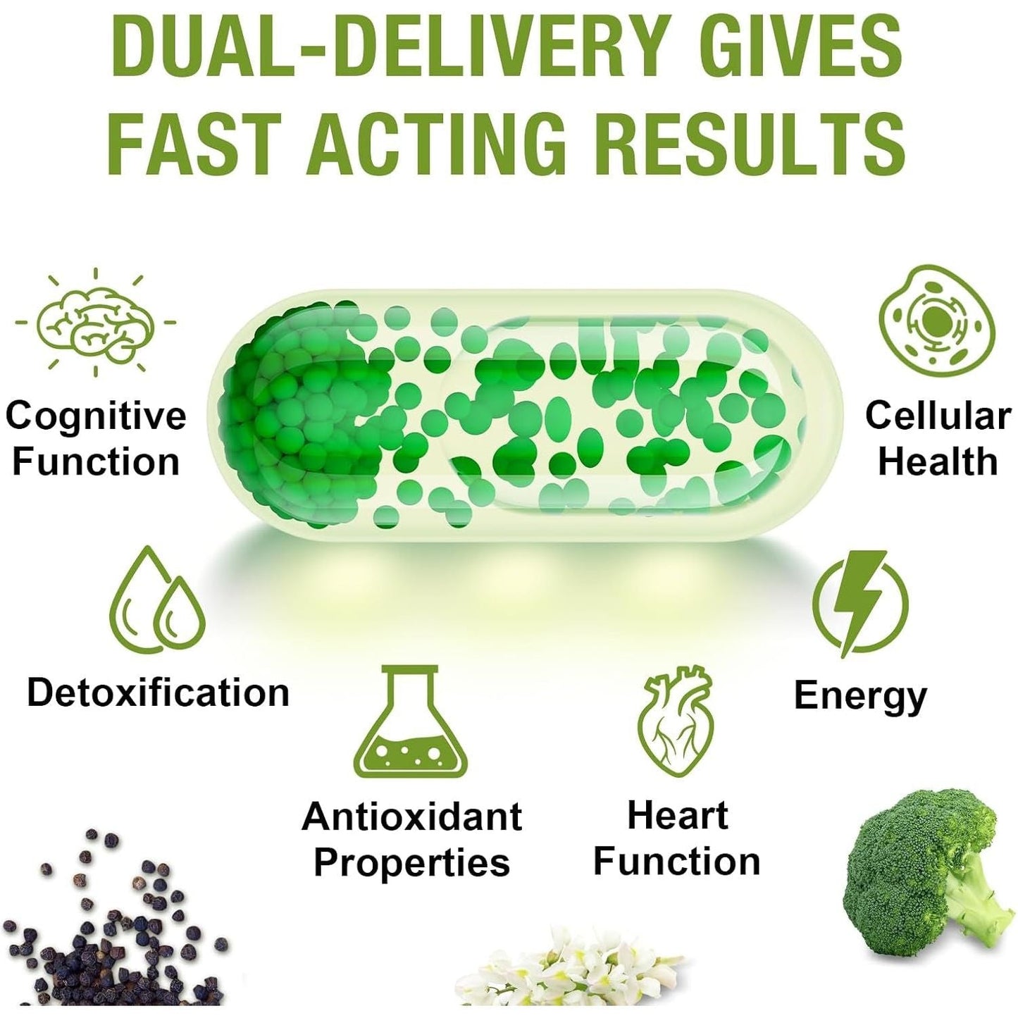 800 MG Liposomal Sulforaphane - Full-Spectrum Broccoli Extract, Antioxidant & Liver Supplement, 120 Softgels