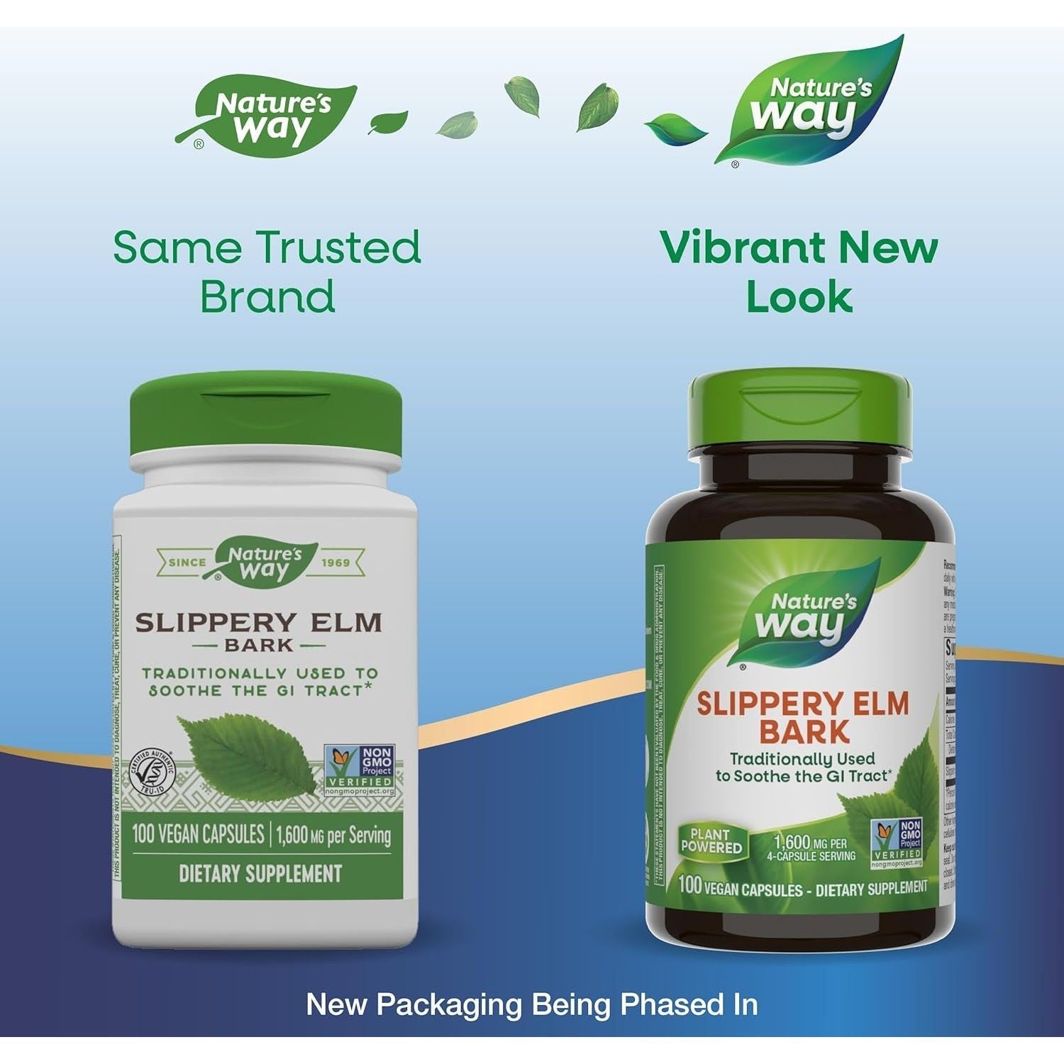 Nature'S Way Slippery Elm Bark, Traditional Support to Soothe the GI Tract*, Vegan, 100 Capsules