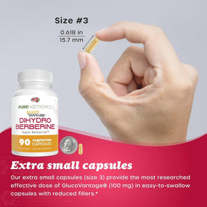 Dihydroberberine Supplement (Glucovantage) 100 Mg, 90 Capsules | Super Berberine
