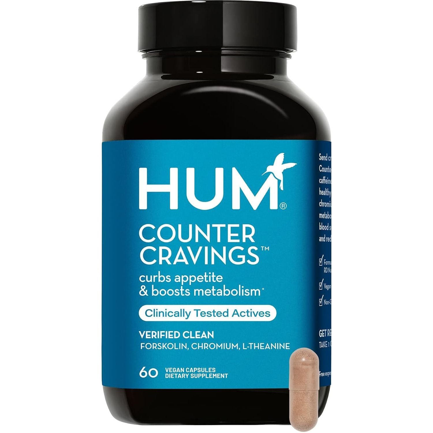 HUM Counter Cravings - Chromium Craving Suppressants to Support a Healthy Lifestyle (60-Count)