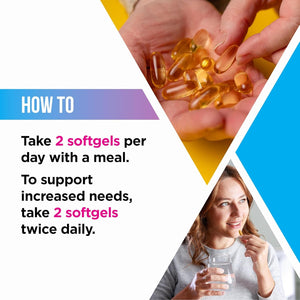 Livingood Daily Omega 3 6 9 plus Turmeric Curcumin - Supports Heart Health - 60 Softgels