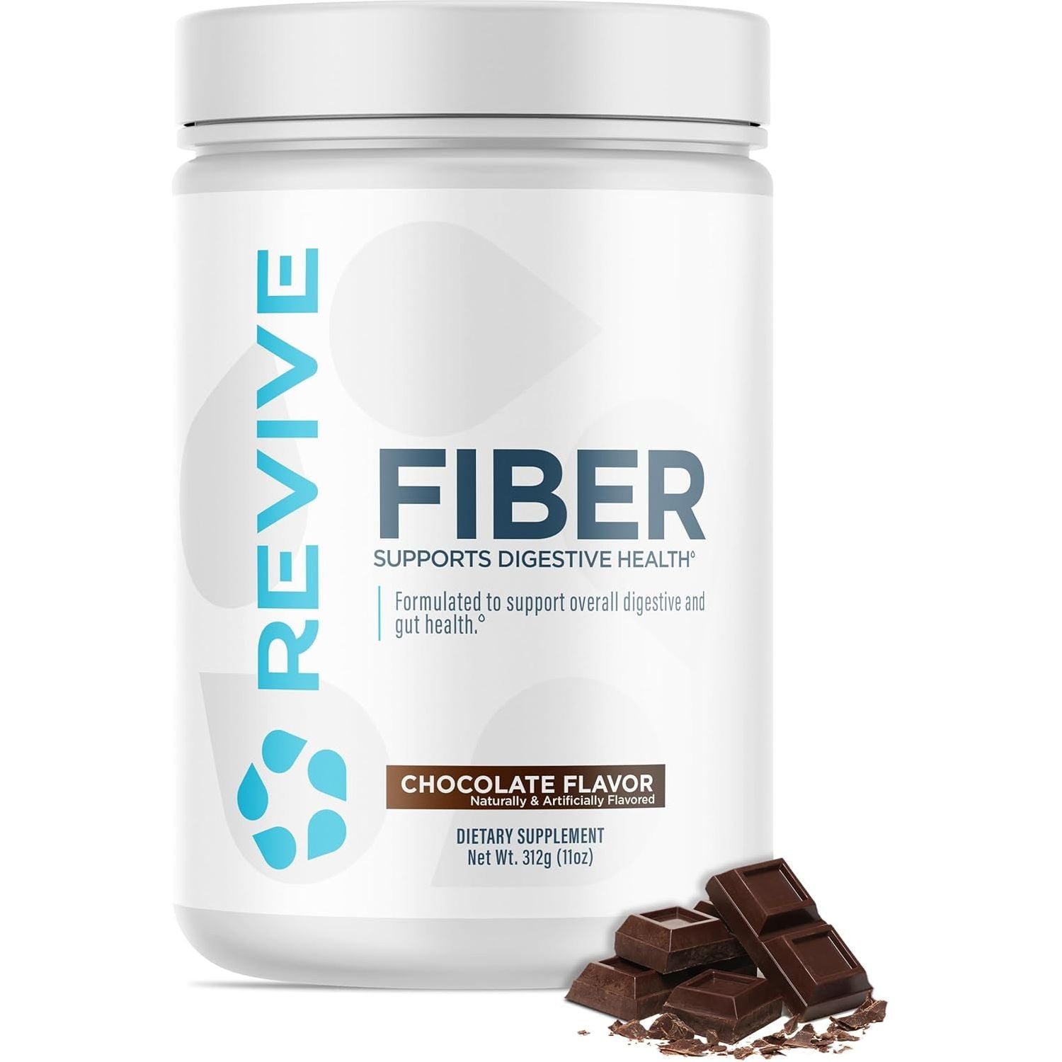 Revive MD Fiber - Digestive Health, Fiber, Psyllium Husk, Oat Flour - (30 Serving, Chocolate)