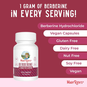 Maryruth Organics Berberine Supplement | 1000 Mg 30 Serving