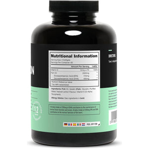 LEGION Triton Fish Oil Capsules - Triple Strength Omega 3 Essential Fatty Acids 2400Mg EPA & DHA per Serving, 30 Servings.