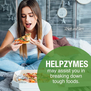 Naturalslim Helpzymes Digestive Enzymes - Superior Digestion Supplements for Gut Health, Bloating & Gas Relief 100 Caps