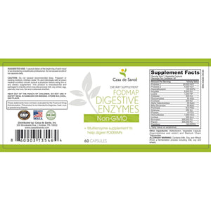 FODMAP Digestive Enzymes Certified| GLP1 IBS SIBO Food Intolerance Malabsorption Support