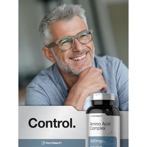 Horbäach Amino Acid Complex 3000Mg | 250 Caplets | Non-Gmo, Gluten Free Supplement