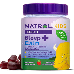 Natrol Kids Sleep+ Calm Melatonin and L-Theanine 60 Melatonin Gummies 60 Day Supply