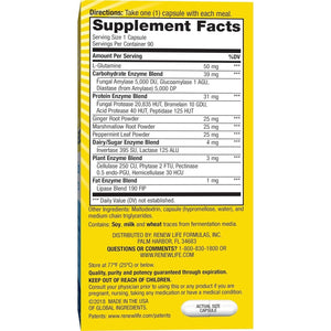 Renew Life Adult Digestive Enzyme - Smooths Digestive Tract, Vegetarian, 90 Capsules