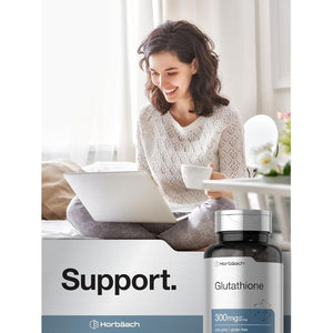 Horbaach Glutathione Supplement | 300Mg | 60 Capsules | Non-Gmo & Gluten Free | Reduced Form