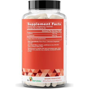 Elite Caffeine Pills with L-Theanine – Jitter-Free Focused Energy Supplements 120 Soft Capsules