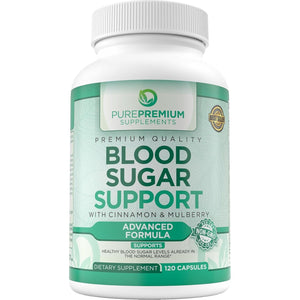 Purepremium Supplements Blood Sugar Support - to Support Blood Sugar Levels Already in the Normal Range - 120 Count