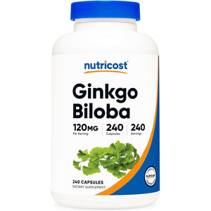 Nutricost Ginkgo Biloba - Extra Strength Ginkgo Biloba Extract (120Mg, 240 Capsules)