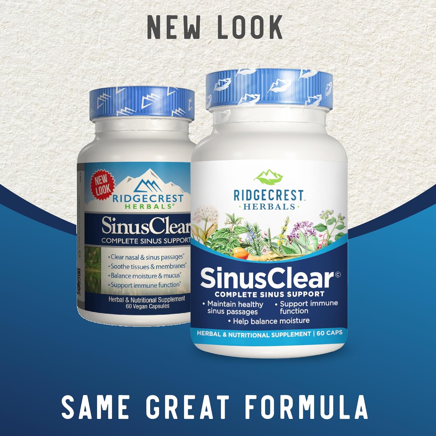 Ridgecrest Herbals Sinusclear, Complete Formula for Sinus and Nasal Health (60 Veg Caps)