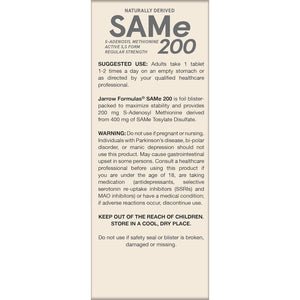 Jarrow Formulas® Same 200 Mg, Supports Joint Health, Liver Function, Brain Metabolism, 60 Tablets