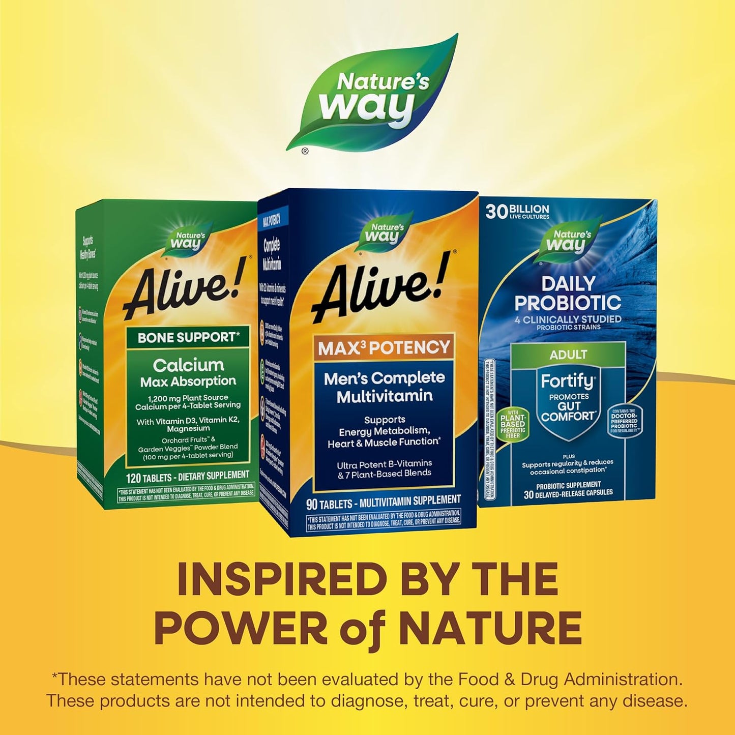 Nature'S Way Alive! Max3 Potency Multivitamin to Support Energy Metabolism* 90 Tablets