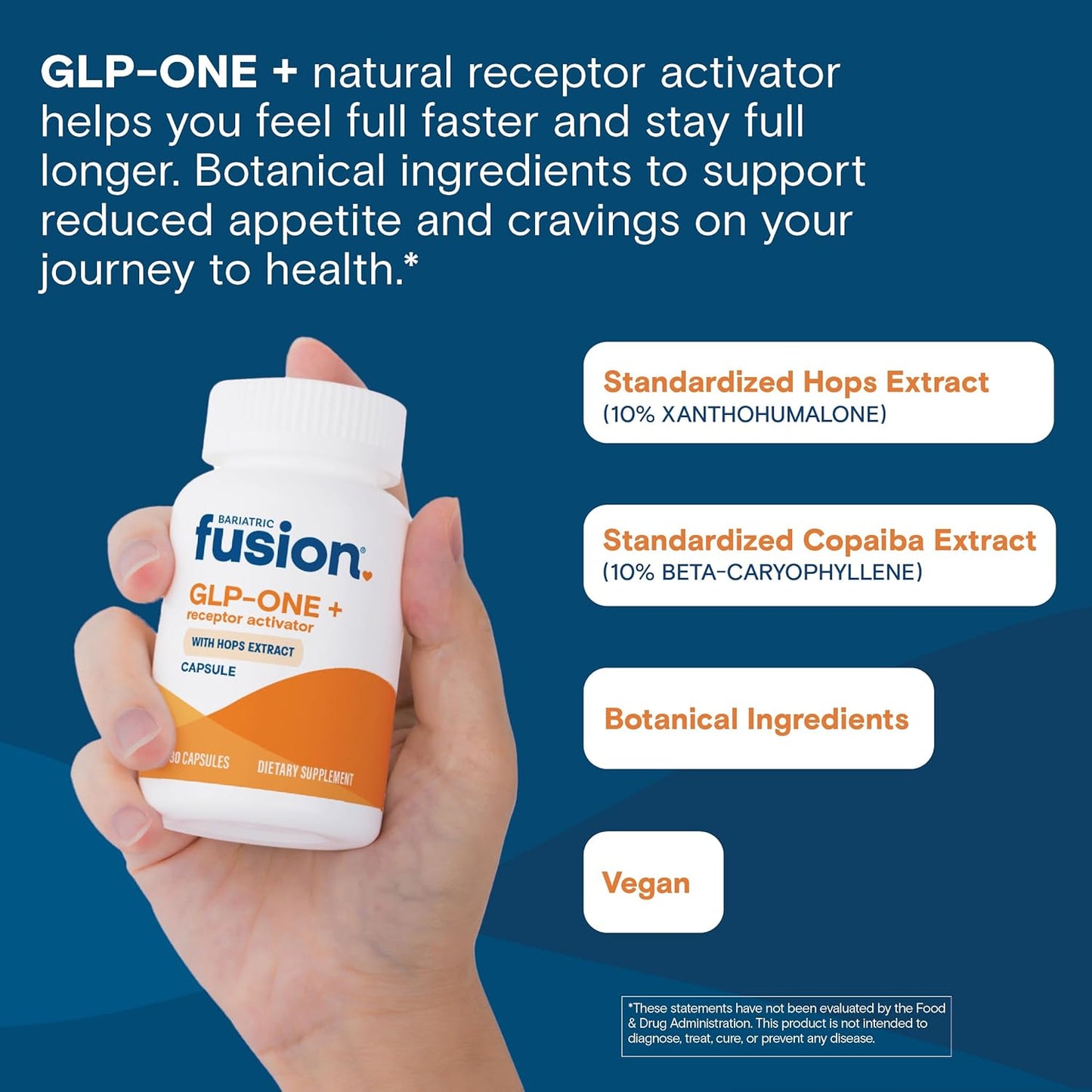Bariatric Fusion GLP-1 plus | GLP Activate Receptors to Feel Full Faster and Longer 30 Capsules
