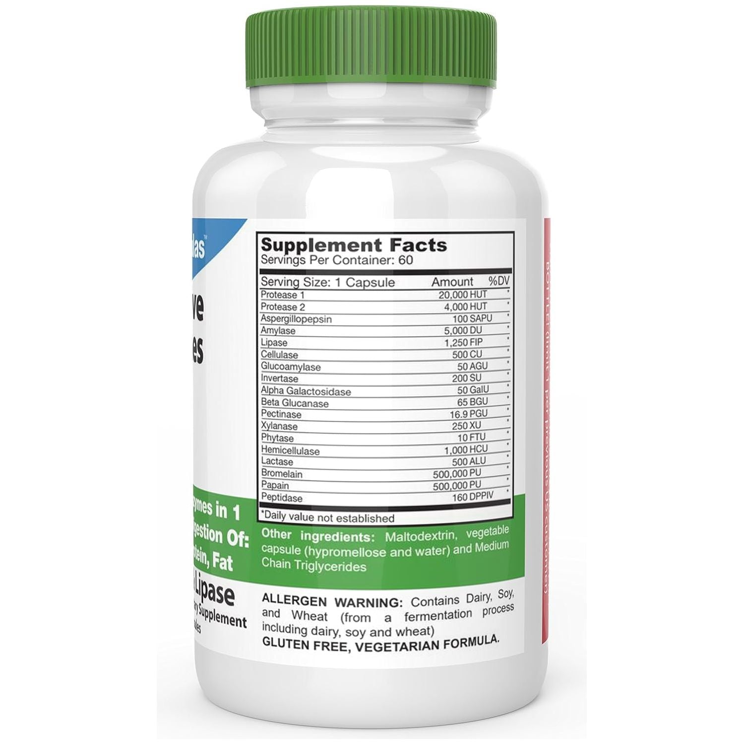 Drformulas Digestive Enzymes for Bloating Relief, Gas, Lactose Intolerance 60 Capsules