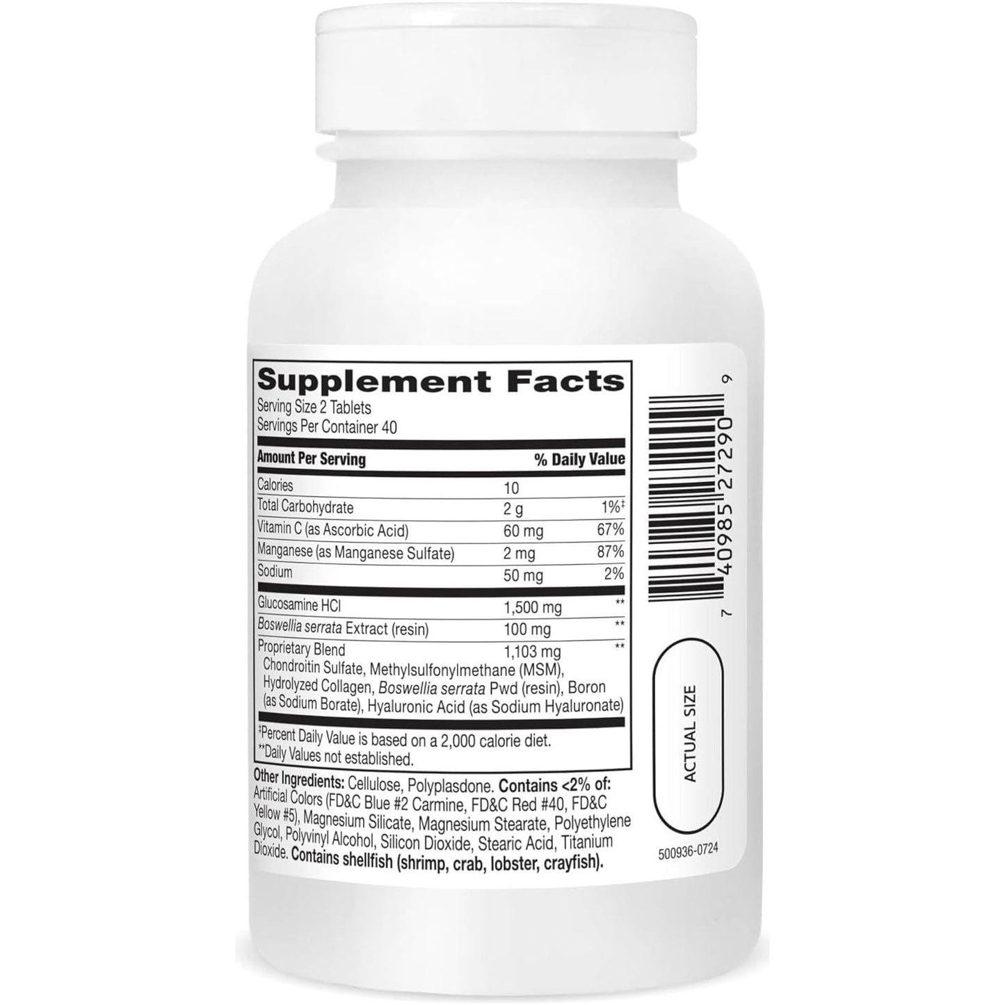 21St Century Glucosamine and Chondroitin, Advanced 3X Tablets, 80 Count