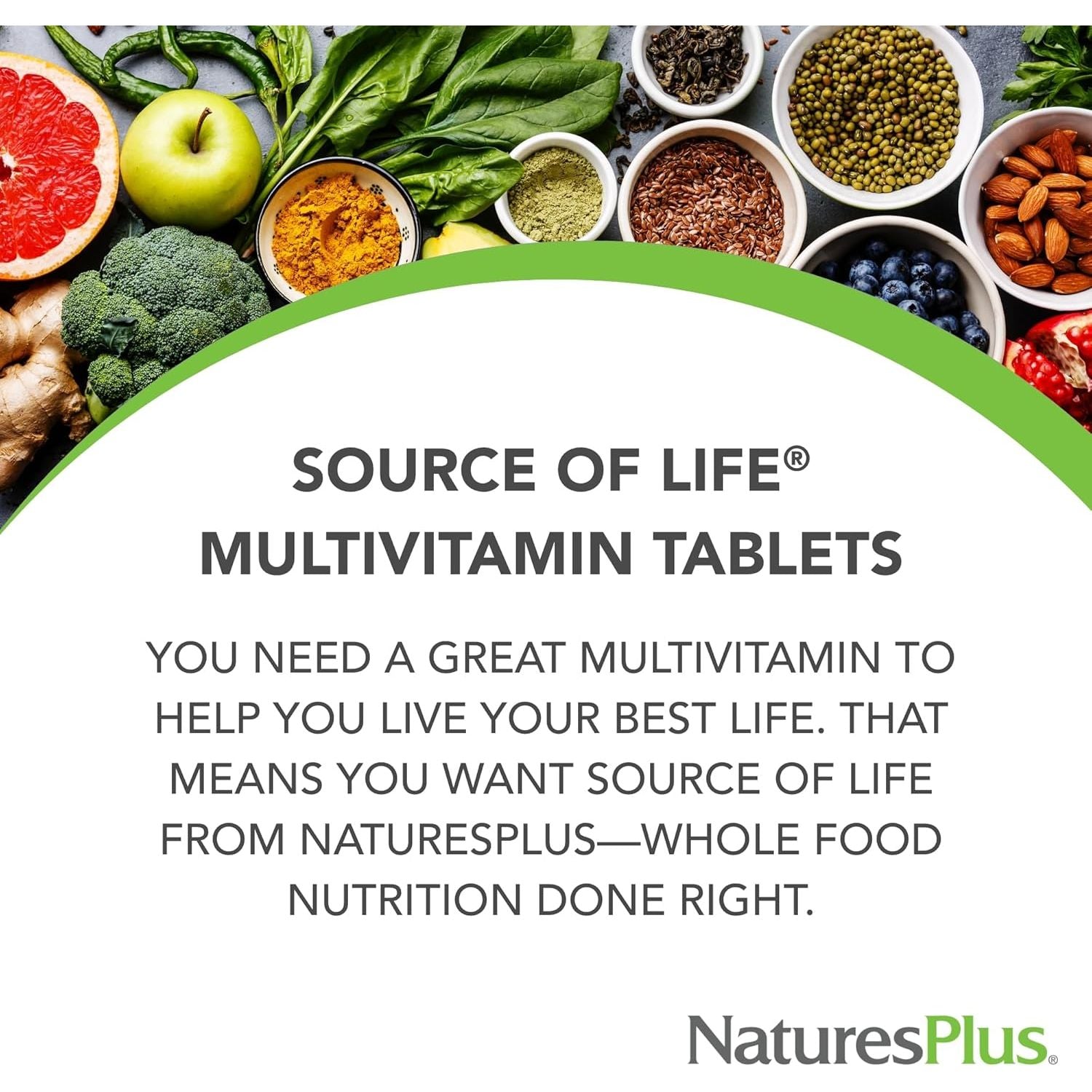 Natures plus Source of Life Men Multivitamin - Natural Energy Production & Overall Wellbeing for Men - 30 Servings