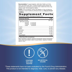 Nature'S Way Mega-Zyme, Pancreatic & Systemic Enzymes*, Relieves Occasional Muscle Soreness Due to Overexertion and Exercise,200 Tablets