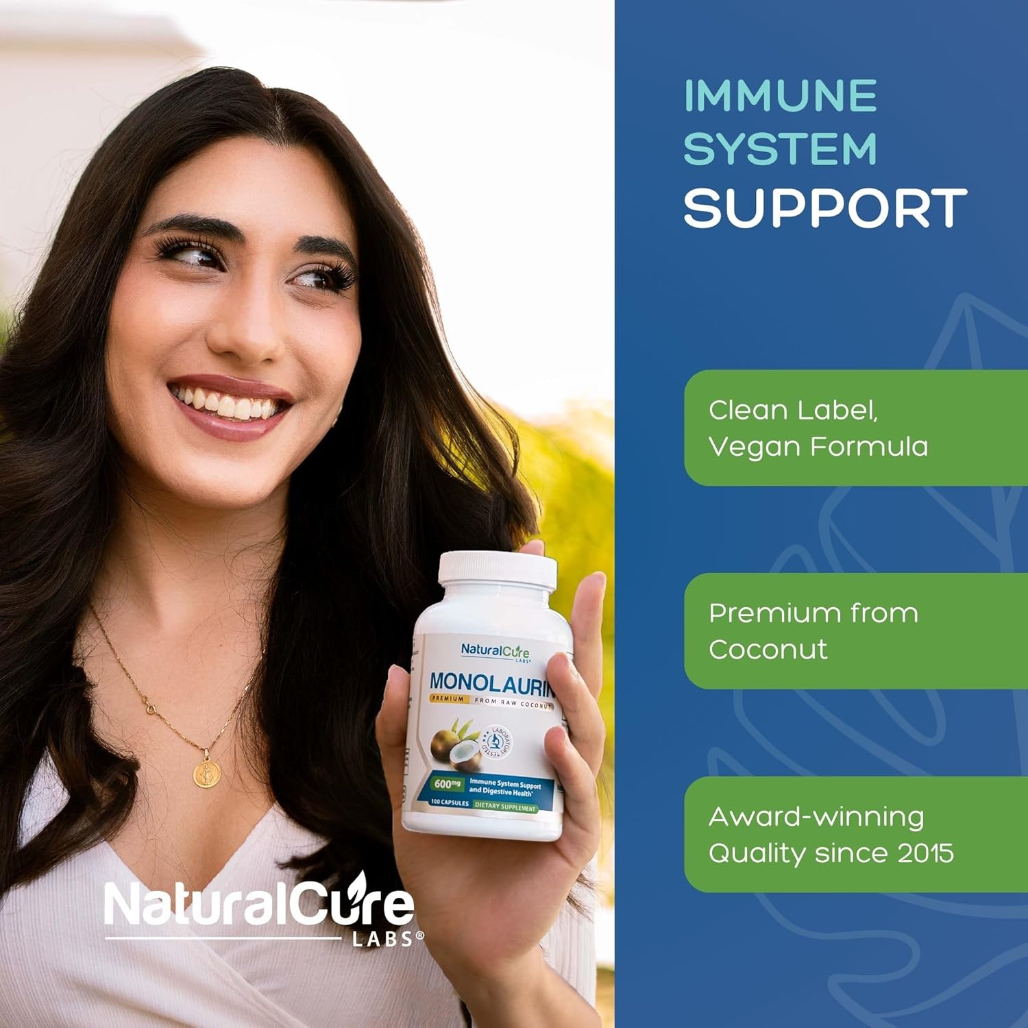 Premium Monolaurin – 600Mg, 100 Capsules