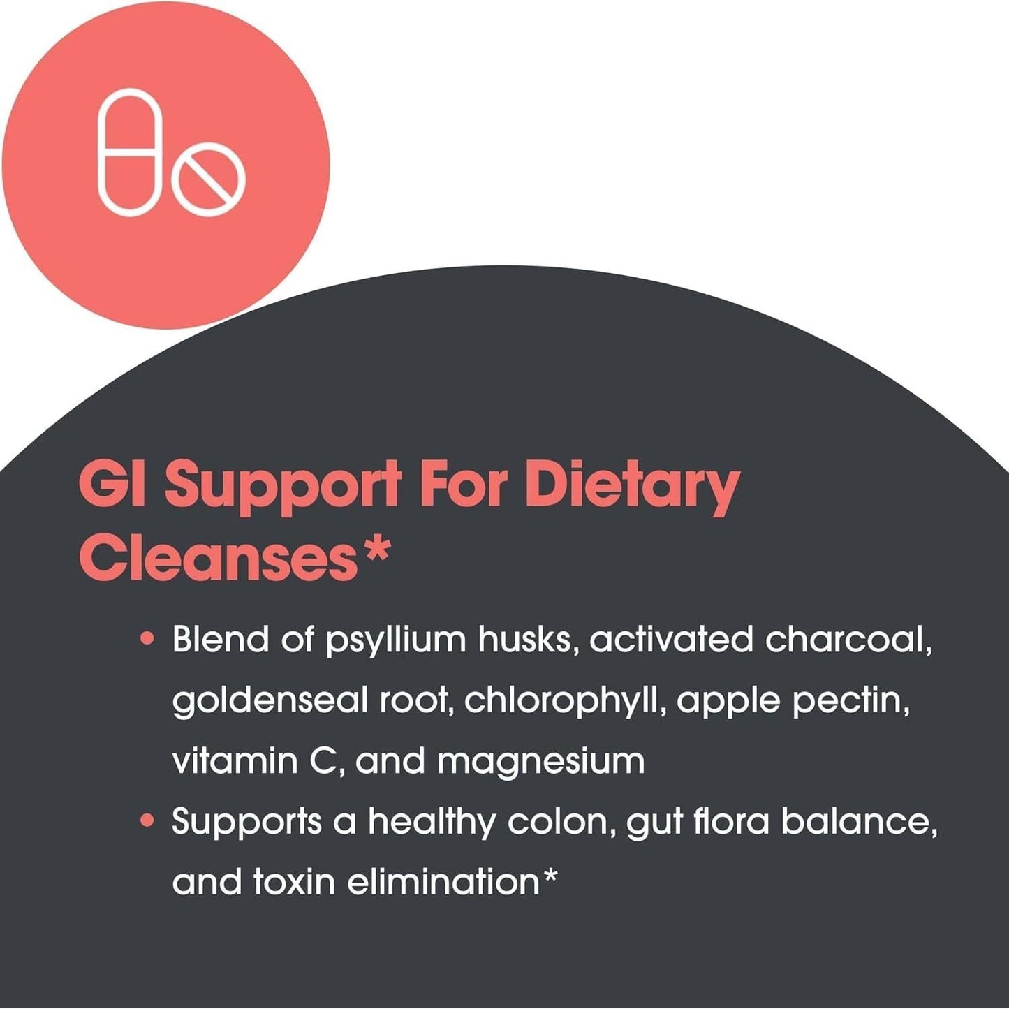 Allergy Research Group Gastro Cleanse Supplement - Gut Cleanse Detox, Constipation Relief - 100 Count