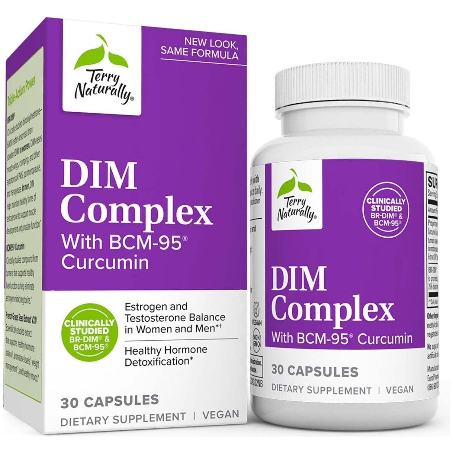 Terry Naturally DIM Complex - Support Hormone Balance for All Ages 30 Capsules