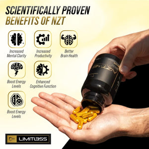 NZT-48 Brain Booster | Nootropic Brain Supplements for Memory and Focus 30 Servings