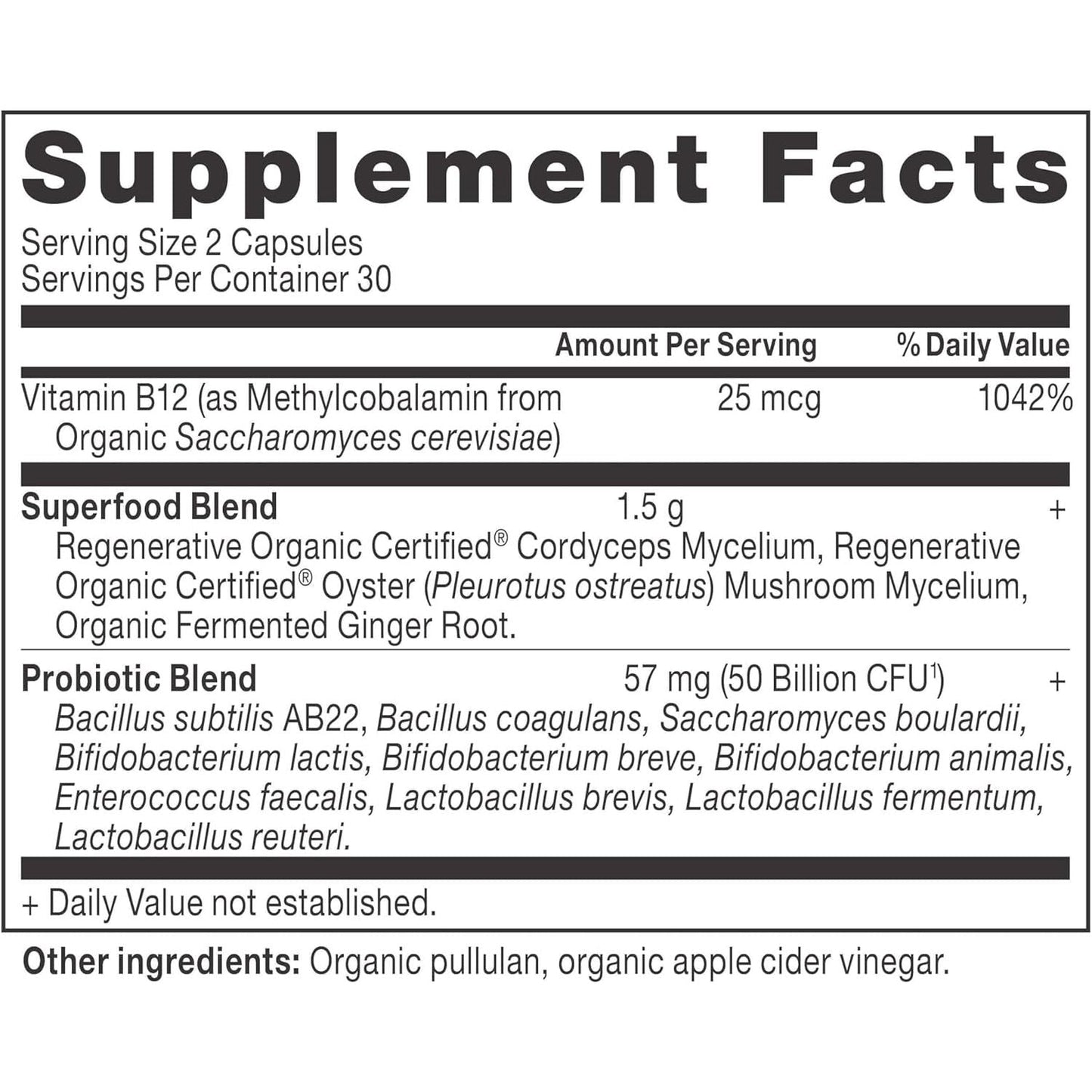 Ancient Nutrition Regenerative Organic Certified Probiotics for Metabolism Support, 60 Count