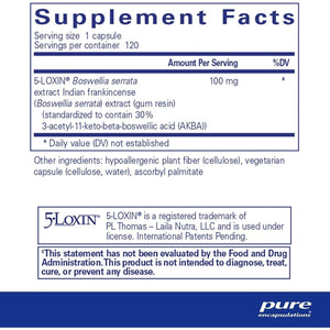 Pure Encapsulations Boswellia AKBA - Supports Joint Health, Colon, Immune System, Gastrointestinal Tract & Cell Health - 120 Capsules.