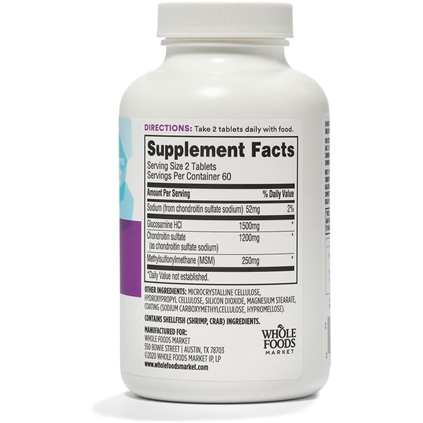 365 by Whole Foods Market, Glucosamine Chondroitin X Strength MSM, 120 Tablets