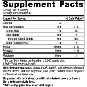 Nordic Naturals Zero Sugar Melatonin Gummies Raspberry - 60 Gummies