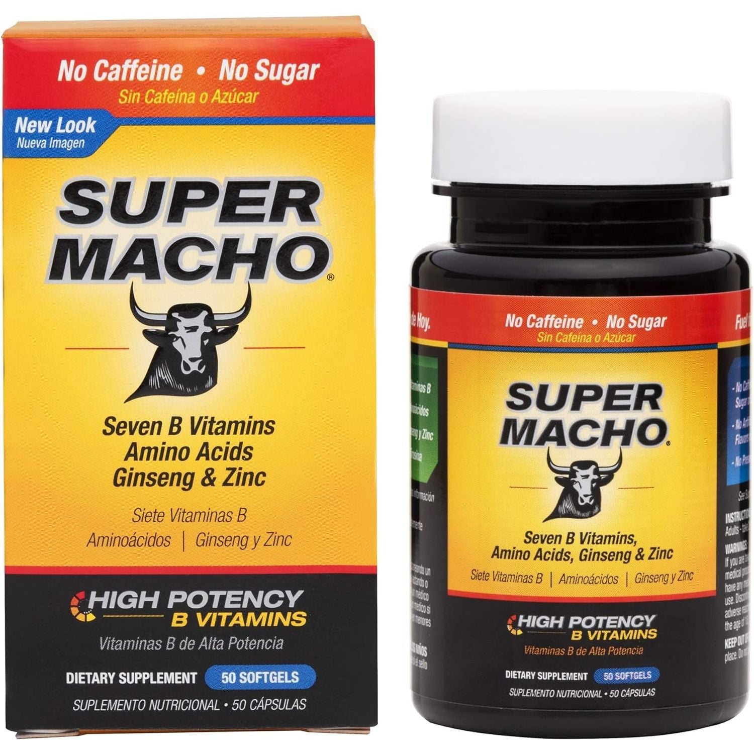 High Potency B Vitamins and Amino Acids, Fuel for Today'S Active Men, No Caffeine, No Sugar, Made in USA,50 Softgels