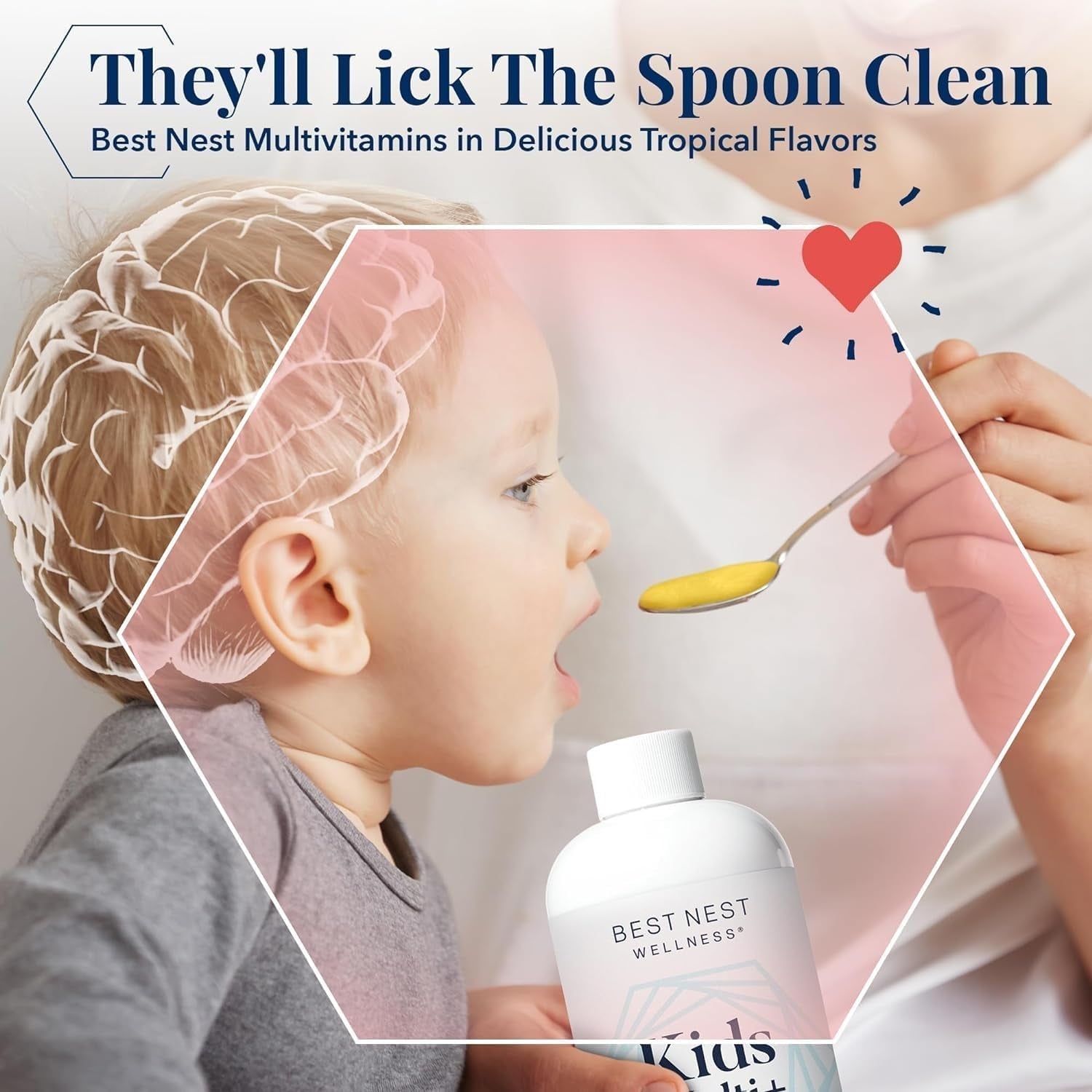 Best Nest Wellness Kids Multi plus - Brain Health Support Supplement for Kids 16 Fl Oz