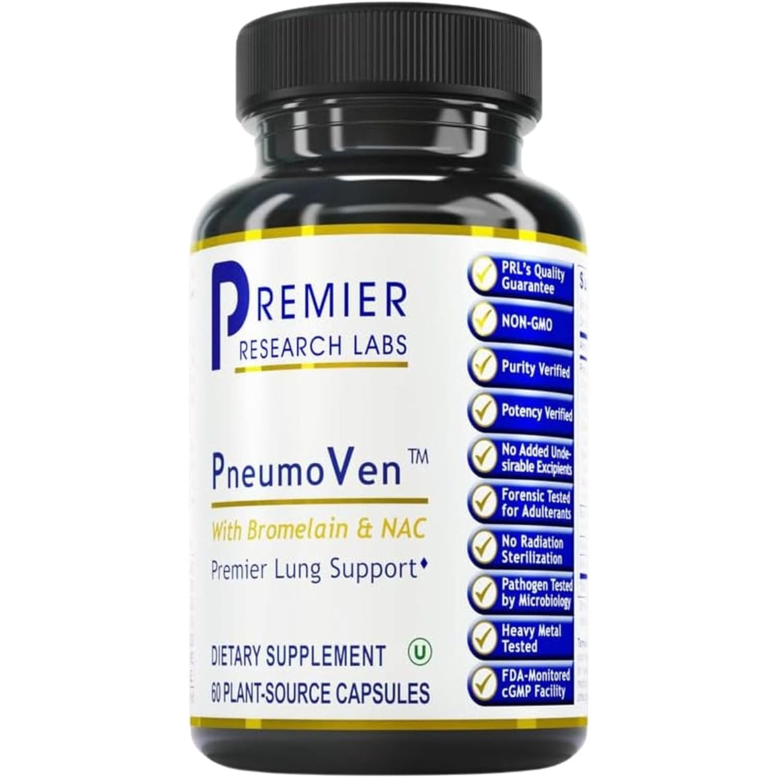 Premier Research Labs Pneumoven - Lung Support Supplement - 60 Vegetarian Capsules