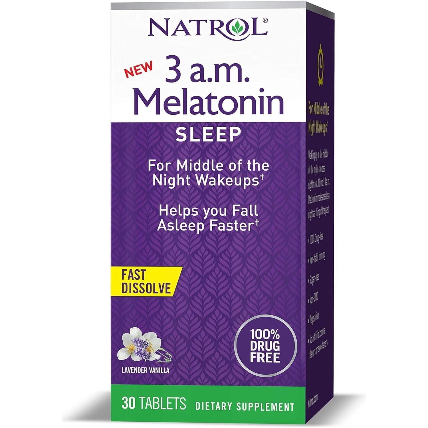 Natrol 3 A.M. Melatonin Sleep Aid 30 Fast Dissolve Tablets