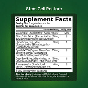 Stem Cell Restore - Supports Healthy Aging - Brain and Cognitive Support (60 Count)