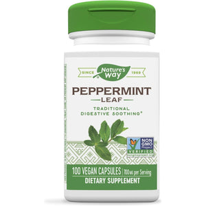 Nature'S Way Premium Herbal Peppermint Leaf, Traditional Digestive Soothing and Discomfort Support* (700 Mg/50 Servings)