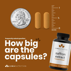 Luma Nutrition Saffron Extract Capsules 88.50 Mg - Mood Support - Eye Support - Made in the USA - 60 Capsules