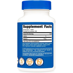 Nutricost Melatonin 10Mg 240 Tablets