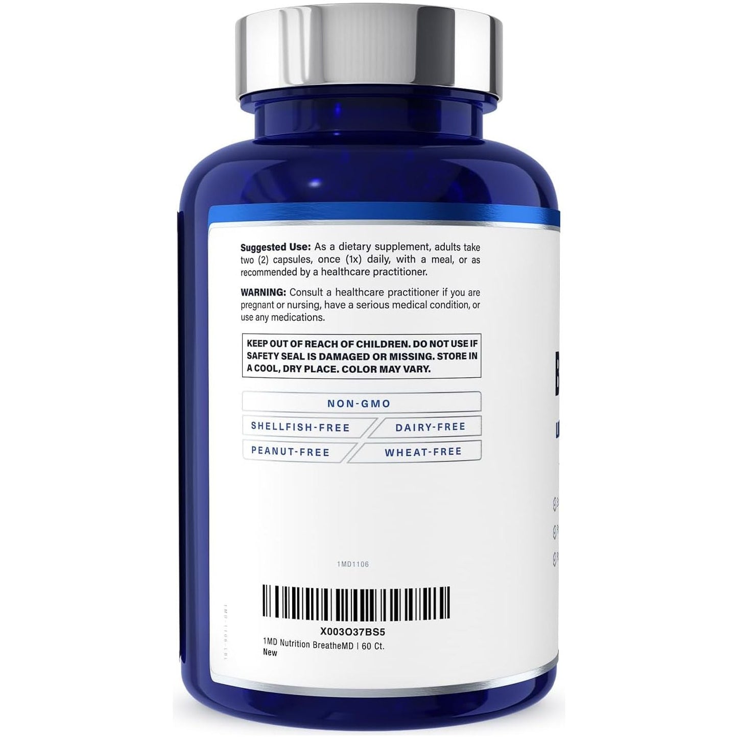 1MD Nutrition Breathemd | Lung and Respiratory Support Supplement 60 Count