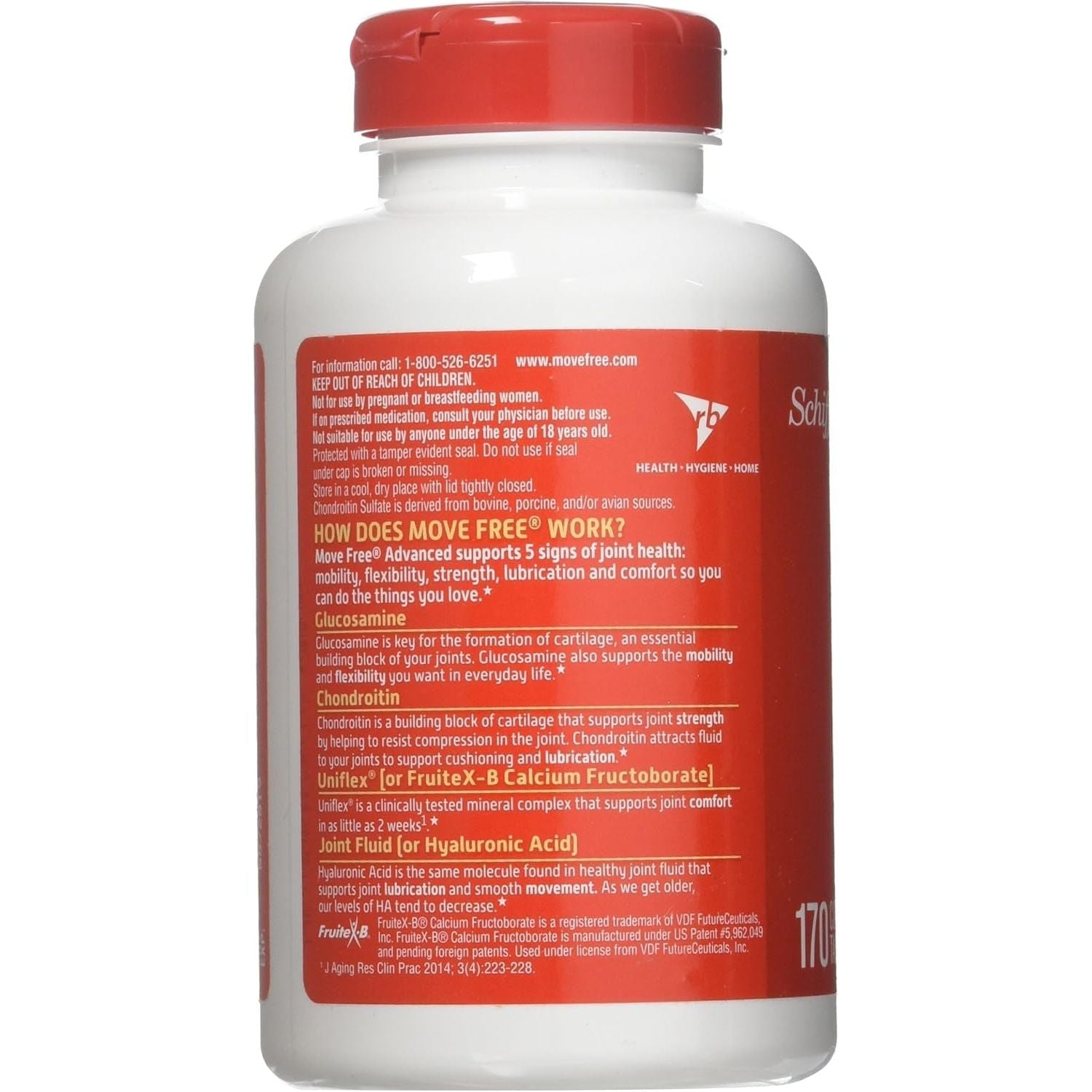 Schiff Move Free Joint Health Dietary Supplement, Advanced Glucosamine Chondroitin 170 Tablets
