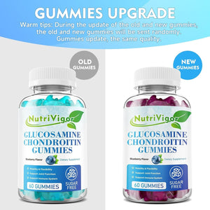 Glucosamine Chondroitin Gummies, Extra Strength Joint Support Supplement 60 Count