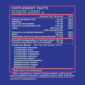 Lovebug Complete | 10 Clinically Studied Probiotic Strains & Patented Organic Ashwagandha for Cortisol and Serotonin Support 30 Count