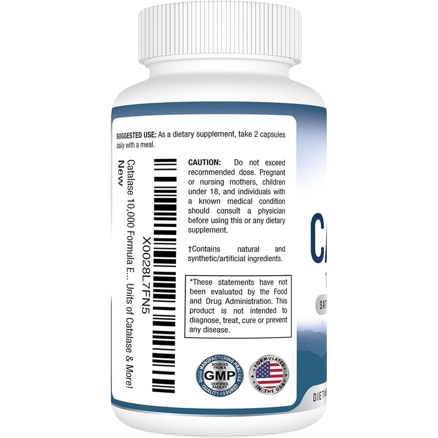 Best Earth Naturals Catalase Supplement 10,000 - Hair Supplements for Strong Hair - 60 Capsules