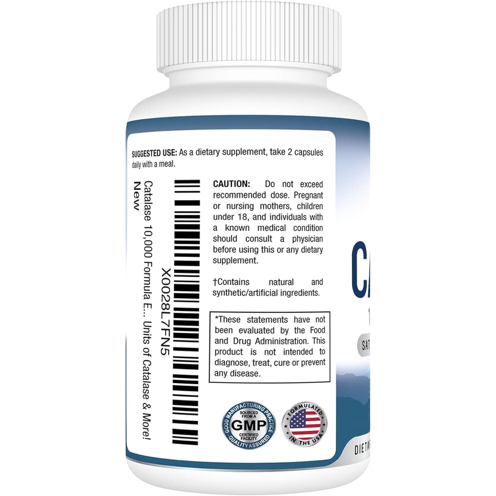 Best Earth Naturals Catalase Supplement 10,000 - Hair Supplements for Strong Hair - 60 Capsules