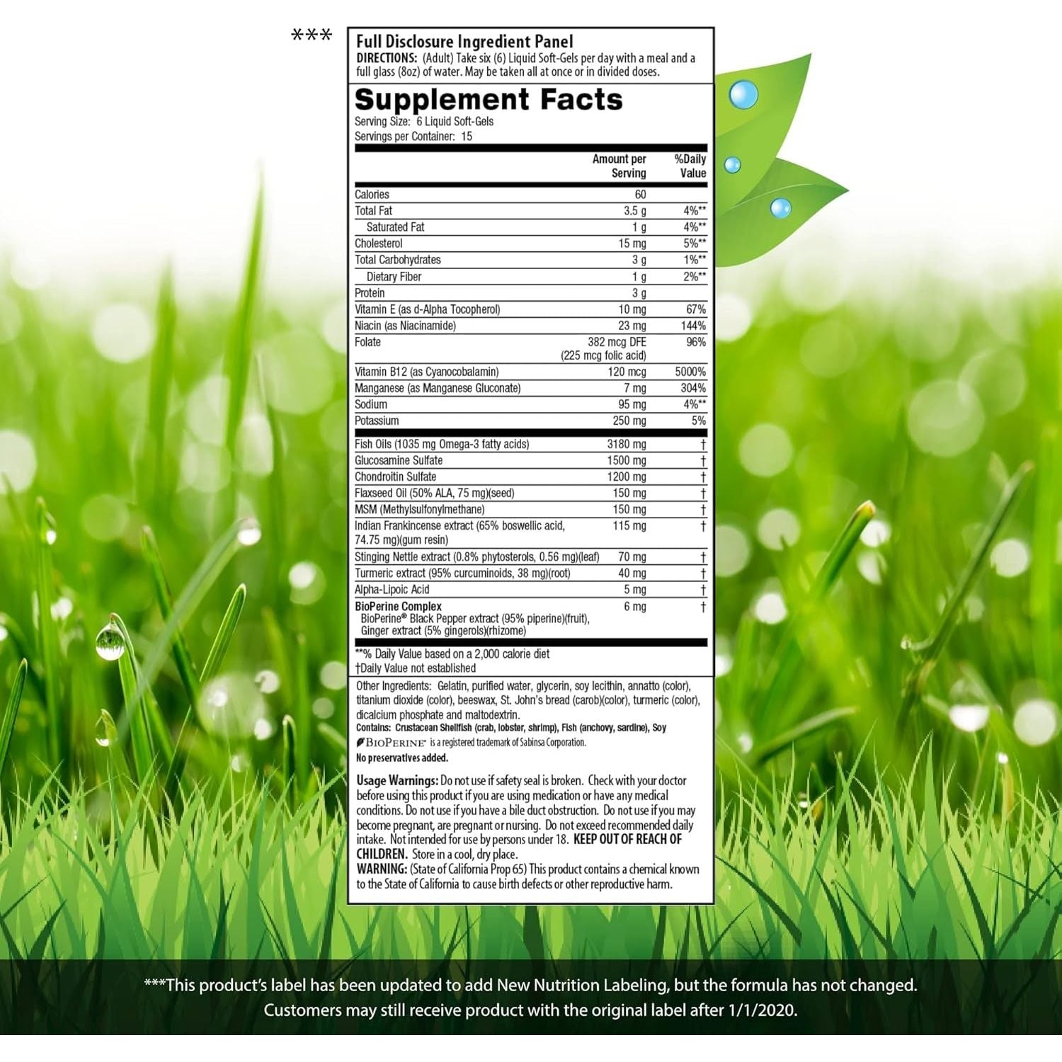 Irwin Naturals 3-In-1 Joint Formula - Powerful Joint Support Supplement with Glucosamine, Chondroitin, Turmeric & Boswellia - 90 Liquid Softgels